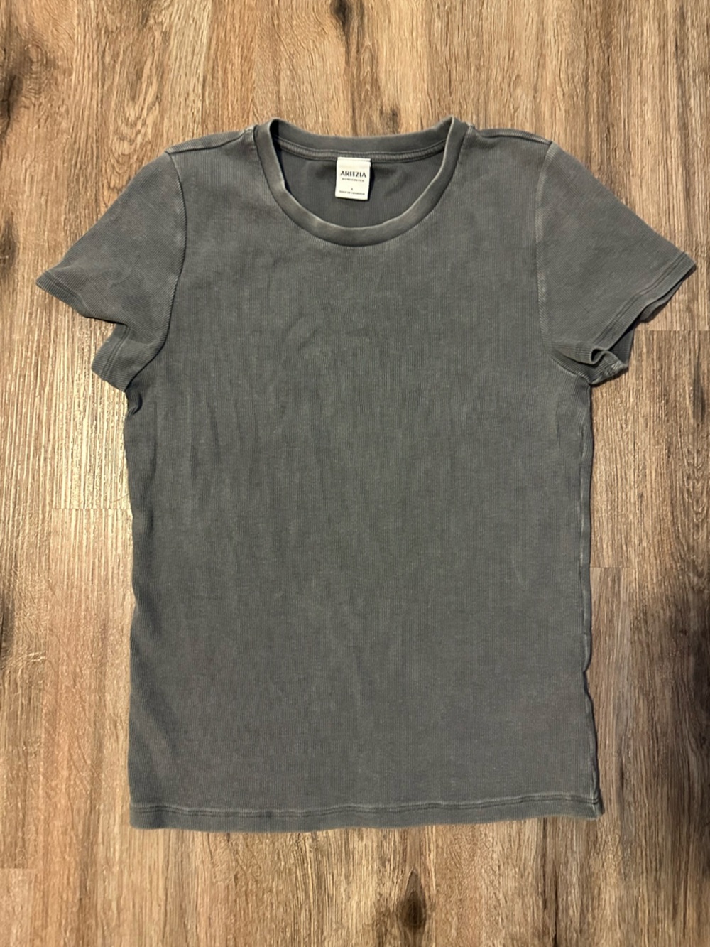 Aritzia Charcoal Short-Sleeve Tee